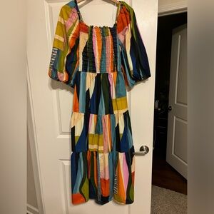 Abstract Midi Dress